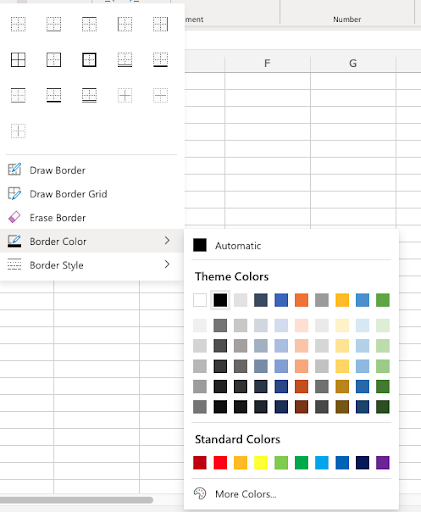 Border In Excel Sheet