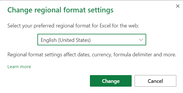  Excel Regional Format Settings 