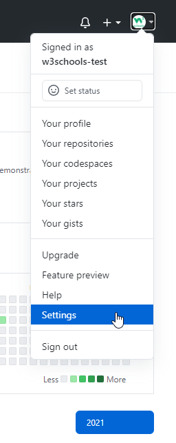 GitHub Profile Settings