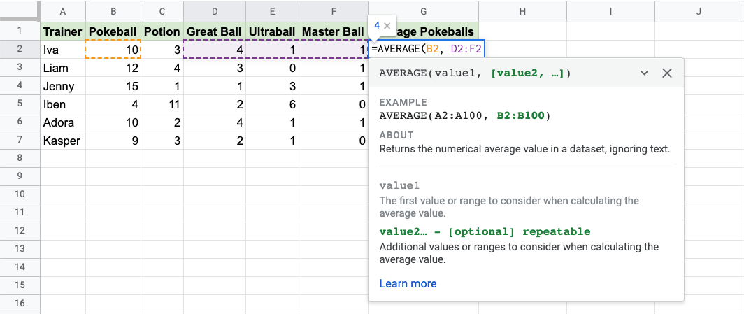 How To Use The Average Formula In Google Sheets To Calculate Averages 