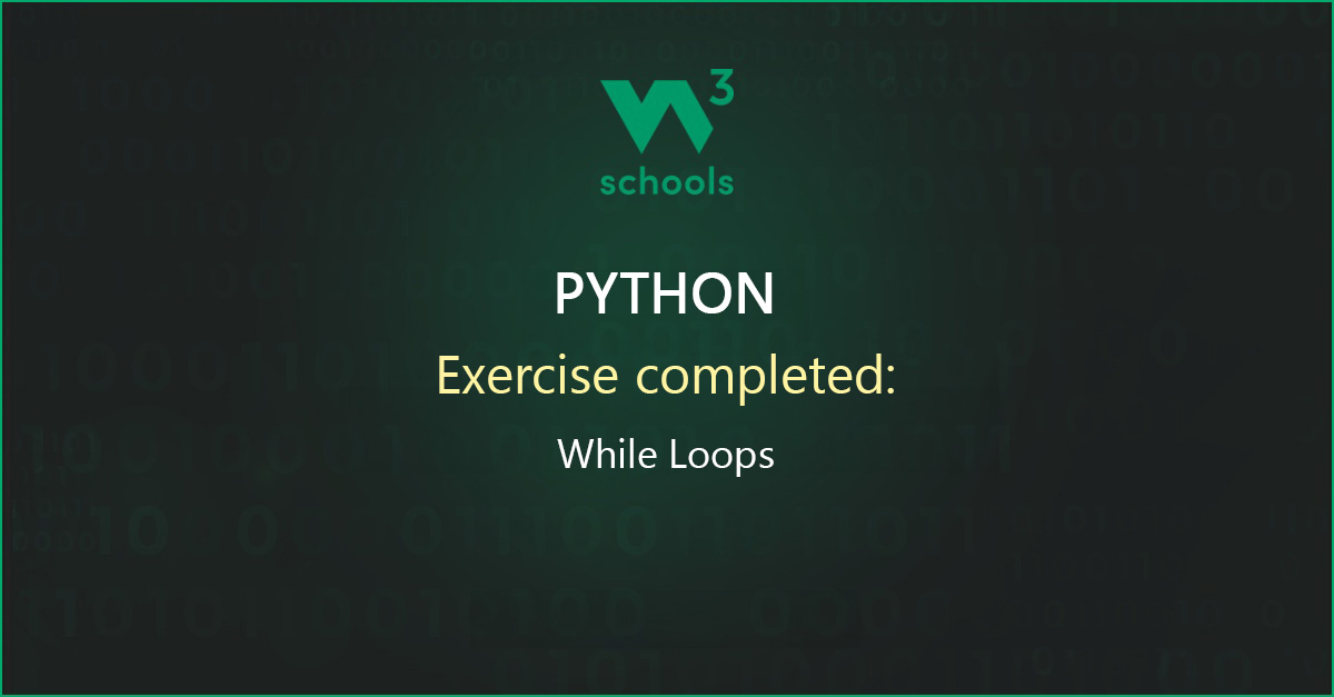 Completed Exercise Python While Loops